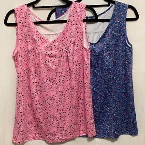 Floral sleeveless top bundle NWOT